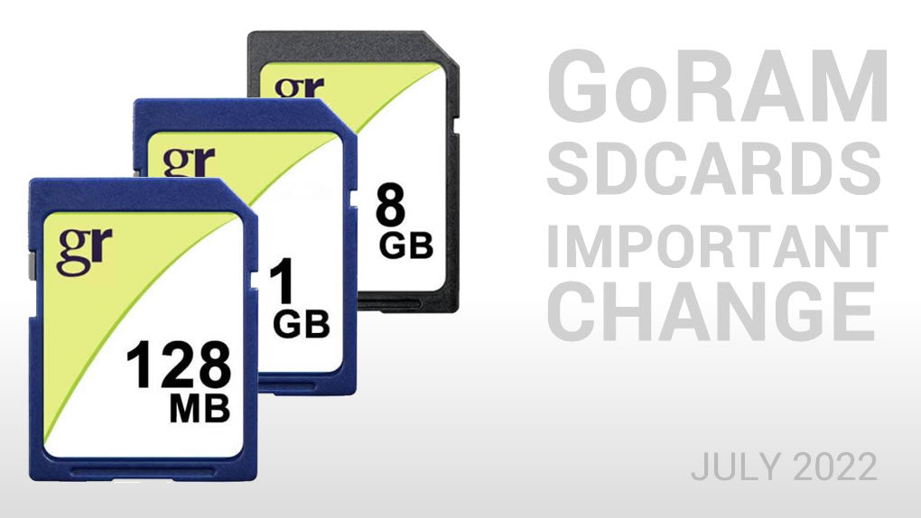 Important notice regarding SD Card design change