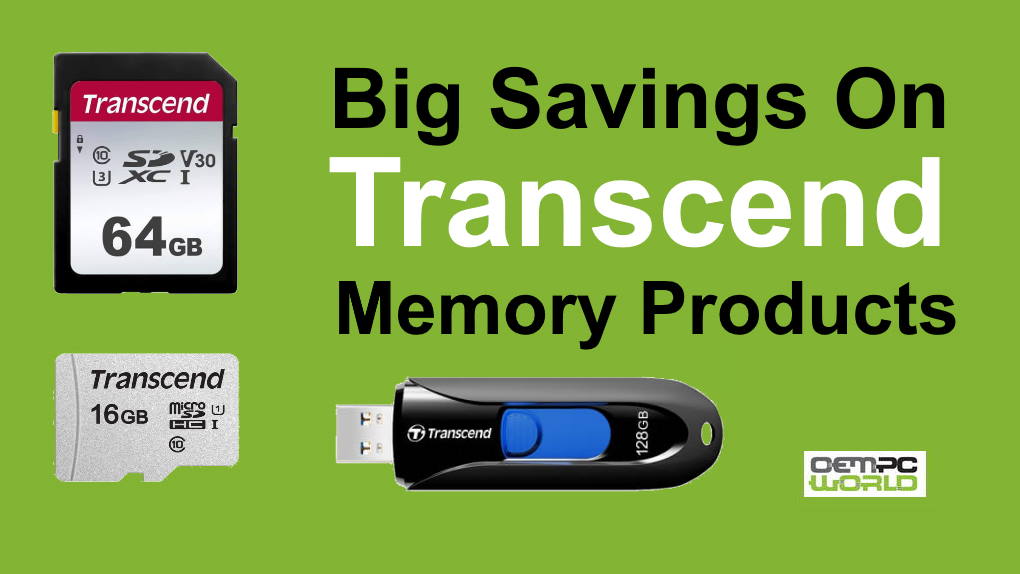 Save on premium Transcend memory products