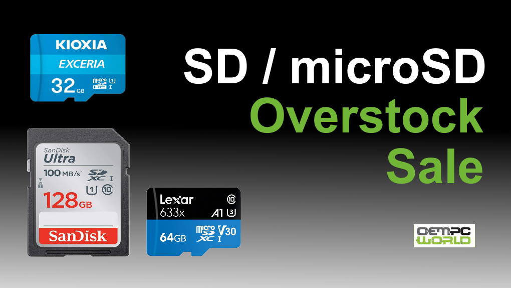 Save big on Kingston, Samsung, Kioxia, SanDisk and Lexar SD and microSD cards