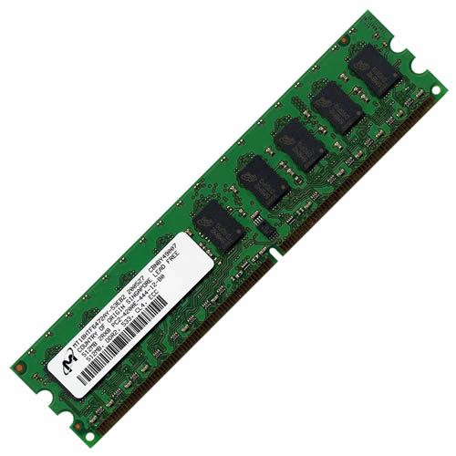 Micron 512MB MT18HTF6472AY-53EB2 DDR2-533 UDIMM PC2-4200 ECC