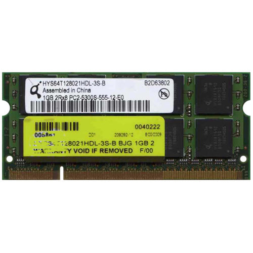 Qimonda 1GB HYS64T128021HDL-3S-B DDR2-667 SODIMM PC2-5300 NON-ECC