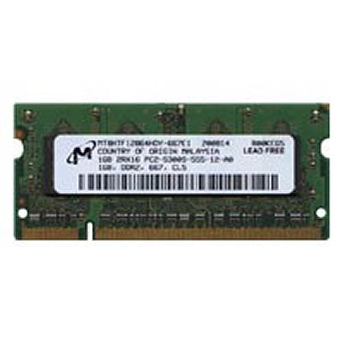 Micron 1GB MT8HTF12864HDY-667E1 DDR2-667 SODIMM PC2-5300 NON-ECC