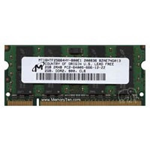Micron 2GB MT16HTF25664HY-800E1 DDR2-800 SODIMM PC2-6400 NON-ECC