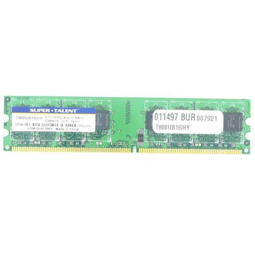 SuperTalent 1GB T800UB1GV DDR2-800 UDIMM PC2-6400 NON-ECC