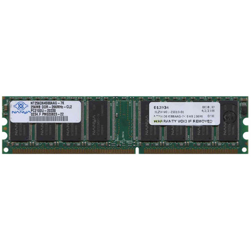 Nanya 256MB NT256D64S88AAG-7K DDR-266 UDIMM PC2100 NON-ECC