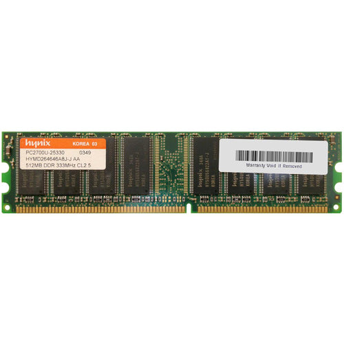 Hynix 512MB HYMD264646A8J-J DDR-333 UDIMM PC2700 NON-ECC
