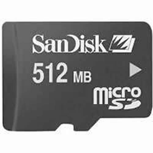 SanDisk 512MB SDSDQ-512 microSD Memory Card 80X