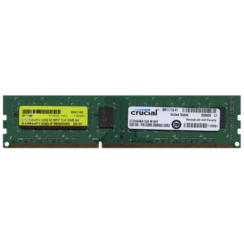 Crucial 2GB CT25664BA1339.M16FF DDR3-1333 UDIMM PC3-10600 NON-ECC