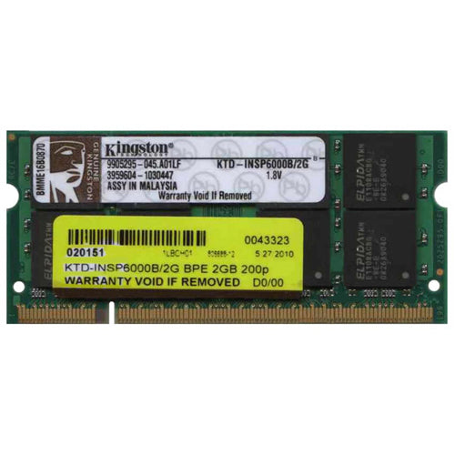 Kingston 2GB KTD-INSP6000B/2G DDR2-667 SODIMM PC2-5300 NON-ECC