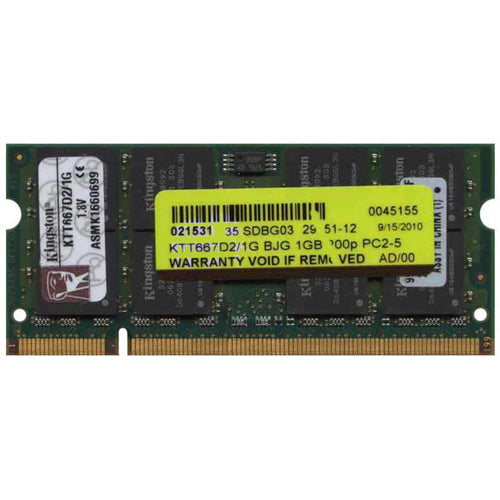 Kingston 1GB KTT667D2/1G DDR2-667 SODIMM PC2-5300 NON-ECC