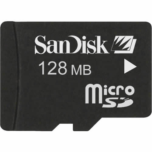 SanDisk 128MB SDSDQ-128 microSD Memory Card 80X