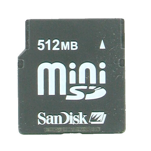 SanDisk 512MB SDSDM-512 miniSD Memory Card 60X