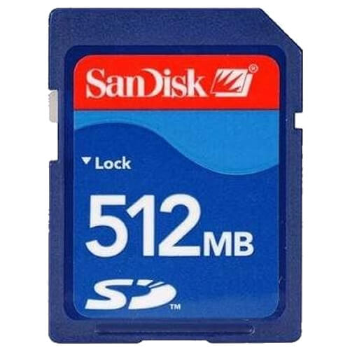 SanDisk 512MB SDSDB-512 SD Memory Card 100X