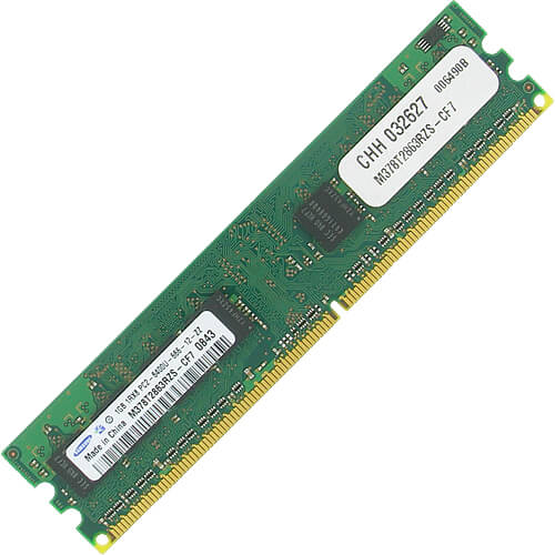 Samsung 1GB M378T2863RZS-CF7 DDR2-800 UDIMM PC2-6400 NON-ECC