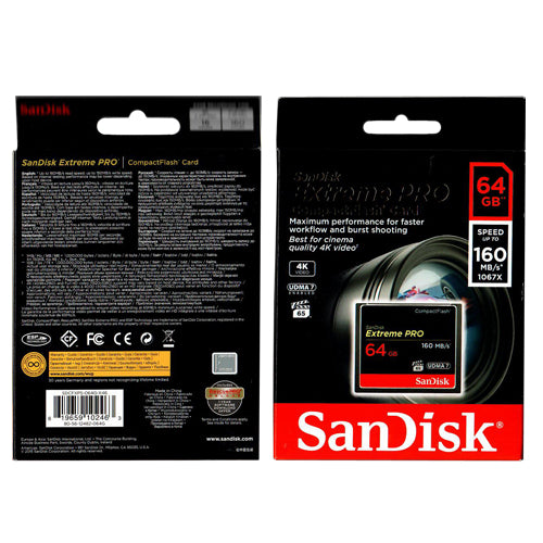 SanDisk Extreme Pro 64GB SDCFXPS-064G-X46 CF Card 1067X