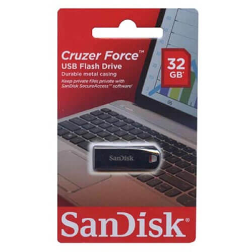 SanDisk Cruzer Force 32GB SDCZ71-032G-B35 USB 2.0 Flash Drive