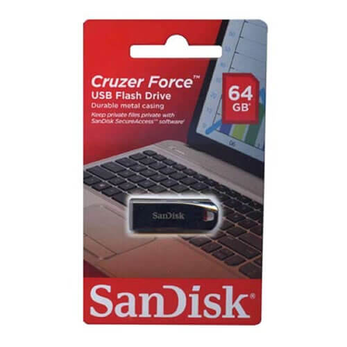 SanDisk Cruzer Force 64GB SDCZ71-064G-B35 USB 2.0 Flash Drive