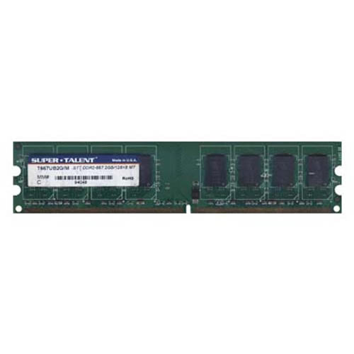 SuperTalent 2GB T667UB2G/M DDR2-667 UDIMM PC2-5300 NON-ECC
