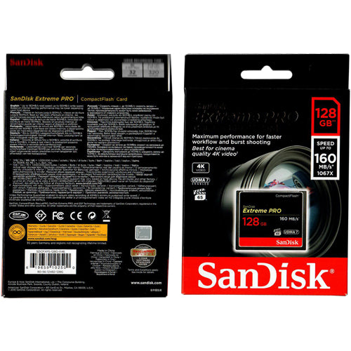 SanDisk Extreme Pro 128GB SDCFXPS-128G-X46 CF Card 1067X