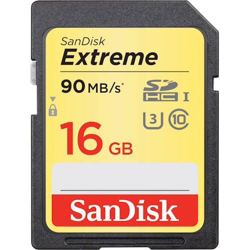 SanDisk Extreme 16GB SDSDXNE-016G SDHC Memory Card C10