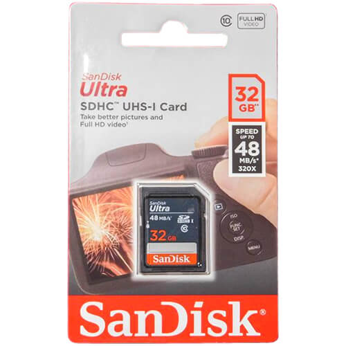 SanDisk Ultra 32GB SDSDUNB-032G-GN3IN SDHC Memory Card C10 UHS-I