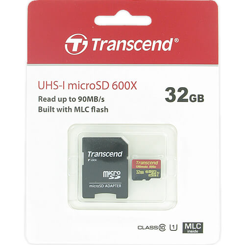 Transcend Ultimate 32GB TS32GUSDHC10U1 microSDHC Memory Card C10 U1 UHS-I