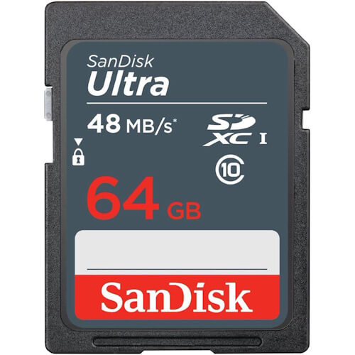 SanDisk Ultra 64GB SDSDUNB-064G SDXC Memory Card C10 UHS-I
