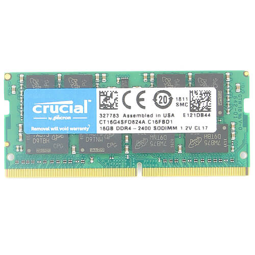 Crucial 16GB CT16G4SFD824A.C16FBD1 DDR4-2400 SODIMM PC4-19200 NON-ECC