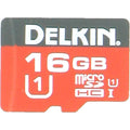 Delkin 16GB S216BPH4Y-UR500-P microSDHC Memory Card C10 U1 UHS-I