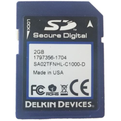 Delkin 2GB SA02TFNHL-C1000-D SD Memory Card 100X