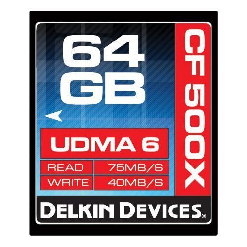 Delkin 64GB BBCF500-64GB CF Card 533X
