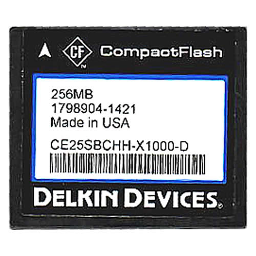 Delkin 256MB CE25SBCHH-X1000-D CF Card 1000X