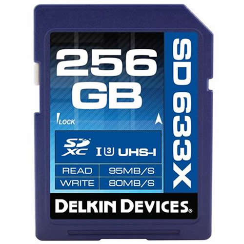 Delkin 256GB BBSDXC633-256G SDXC Memory Card C10 U3 UHS-I