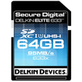 Delkin 64GB BBSDELITE633-64GB SDXC Memory Card C10 U1 UHS-I