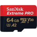 SanDisk Extreme Pro 64GB SDSQXCY-064G-GN6MA microSDXC Memory Card C10 U3 V30 A2 UHS-I