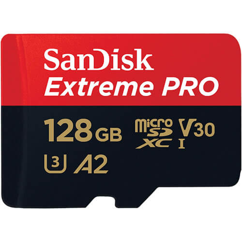 SanDisk Extreme Pro 128GB SDSQXCY-128G-GN6MA microSDXC Memory Card C10 U3 V30 A2 UHS-I