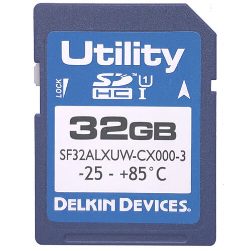 Delkin  32GB SF32ALXUW-CX000-3 SDHC Memory Card C10 U1 UHS-I