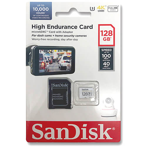 SanDisk High Endurance 128GB SDSQQNR-128G-GN6IA microSDXC Memory Card C10 U3 V30 UHS-I