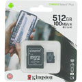 Kingston Canvas Select Plus 512GB SDCS2/512GB microSDXC Memory Card C10 U3 V30 A1 UHS-I