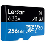 Lexar  256GB LSDMI256BB633A microSDXC Memory Card C10 U3 V30 A1 UHS-I
