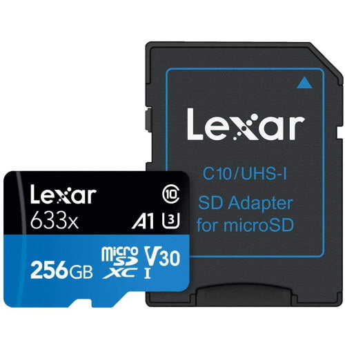 Lexar  256GB LSDMI256BB633A microSDXC Memory Card C10 U3 V30 A1 UHS-I