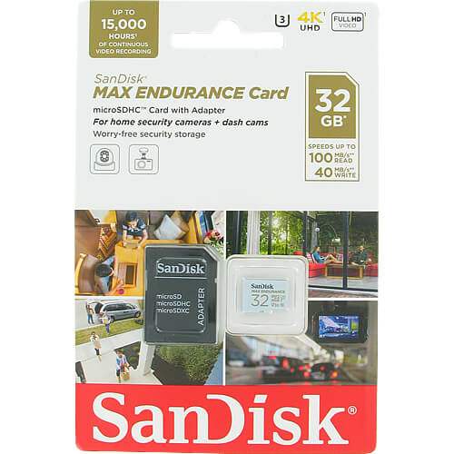 SanDisk Max Endurance 32GB SDSQQVR-032G-GN6IA microSDHC Memory Card C10 U3 V30 UHS-I