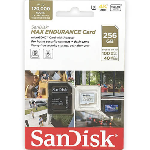 SanDisk Max Endurance 256GB SDSQQVR-256G-GN6IA microSDXC Memory Card C10 U3 V30 UHS-I