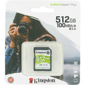 Kingston Canvas Select Plus 512GB SDS2/512GB SDXC Memory Card C10 U3 V30 UHS-I