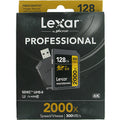 Lexar Professional 128GB LSD128CRBANZ2000R SDXC Memory Card C10 U3 V90 UHS-II