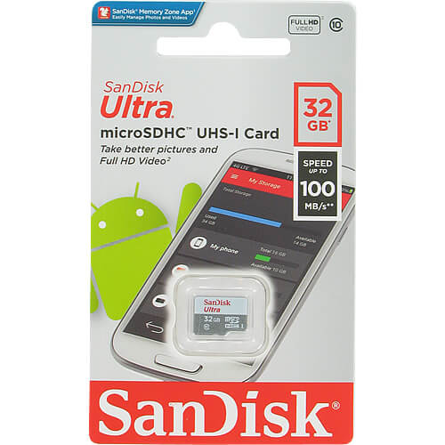 SanDisk Ultra 32GB SDSQUNR-032G-GN3MN microSDHC Memory Card C10 UHS-I