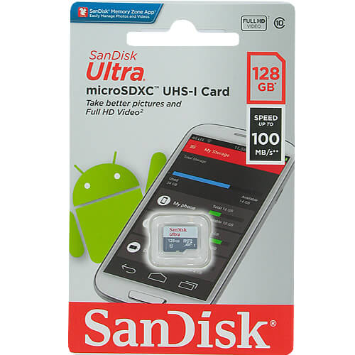 SanDisk Ultra 128GB SDSQUNR-128G-GN6MN microSDXC Memory Card C10 UHS-I