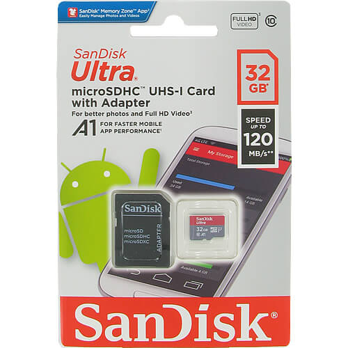 SanDisk Ultra 32GB SDSQUA4-032G-GN6MA microSDHC Memory Card C10 U1 A1 UHS-I