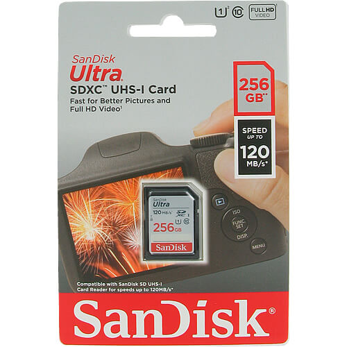 SanDisk Ultra 256GB SDSDUN4-256G-GN6IN SDXC Memory Card C10 U1 UHS-I