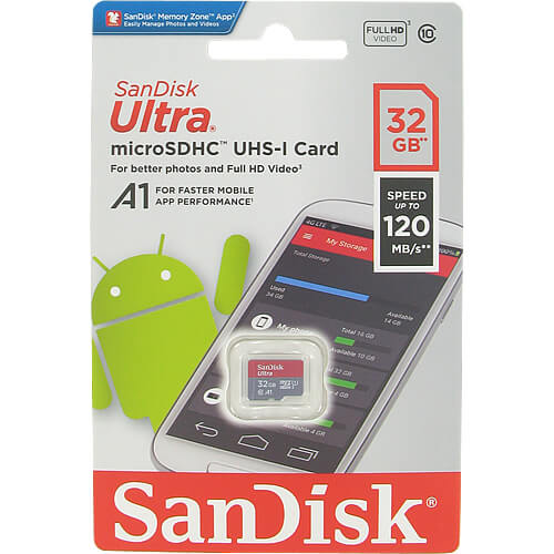 SanDisk Ultra 32GB SDSQUA4-032G-GN6MN microSDHC Memory Card C10 U1 A1 UHS-I